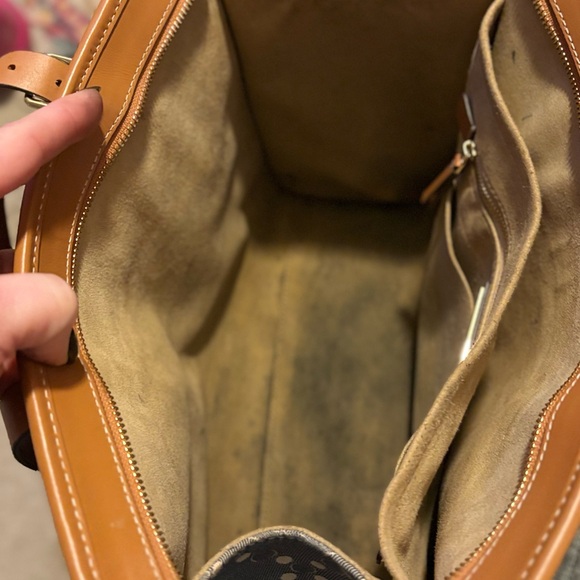 Tory Burch T Monogram small tote in denim - Picture 11 of 16